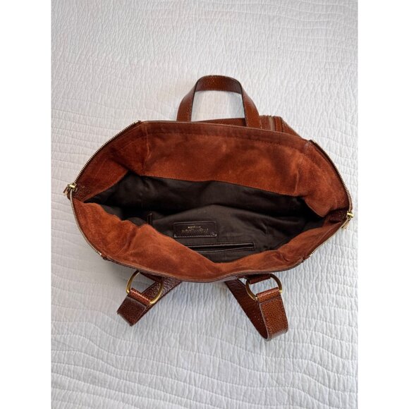 Yves Saint Laurent Vintage Downtown Patent Leather Shoulder Strap Brown Purse - Picture 9 of 14